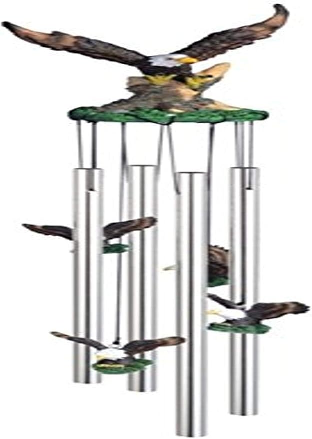 StealStreet SS-G-41272 Wind Chime Round Top Eagle Bird Hanging Garden Decoration Windchime