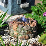 Miniature Fairy Garden Stone Fire Pit with Light