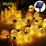 Pineapple Solar String Lights 15ft 20 LEDs - Waterproof (2 Pack)