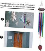 Milisten Wind Chime Tube Kit Six Metal Wind Chimes Decorative for Living Bedroom