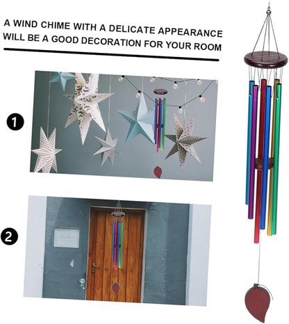 Milisten Wind Chime Tube Kit Six Metal Wind Chimes Decorative for Living Bedroom