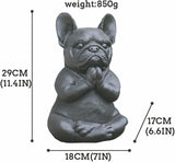 Garden Statues Meditating Dog Statue Buddha Dog Statue Zen Yoga Relaxed Pose Buddha Meditation Figurine for Indoor Outdoor Yard Ornaments Decor