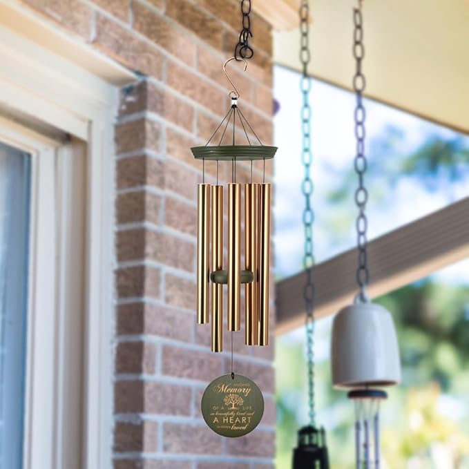 ASTARIN Wind Chimes Outdoor for The Loss of Mom Dad, Personalized Customized WindChimes for Loss of Loved One, Memorial Wind Chime as Sympathy Gift, Home Garden Patio Décor, 36'' (Produced in USA)