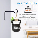 6 Inch Metal Wall Plant Hanger for Hanging Plants, Bird Feeders, Wind Chimes, Flower Baskets – Plant Hanger Indoor Indoor/Outdoor Use, 2 Pack Black