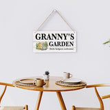 Granny Gifts Outdoor Garden Wooden Sign Decor, Indoor Garden Decoration Hanging Signs 12x6 Inches, Outdoor Porch Yard Wall Art Decor Sign, Mother's Day Gifts Birthday Gift for Mom Grandma