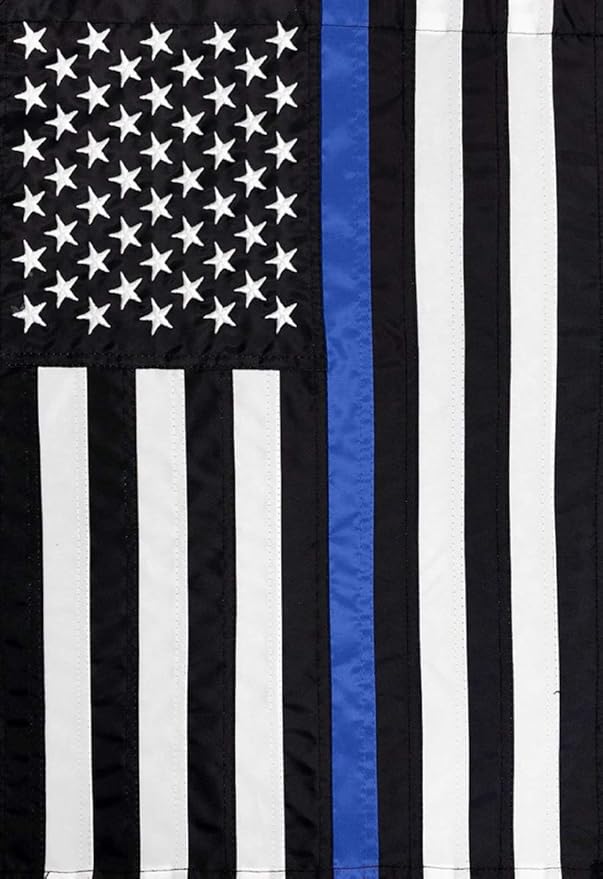 Briarwood Lane Thin Blue Line Police Embroidered House Flag
