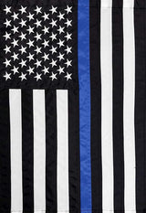 Briarwood Lane Thin Blue Line Police Embroidered House Flag