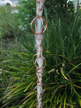 Nutshell Stores Circles Link Rain Chain - Copper Plated - 8 Feet