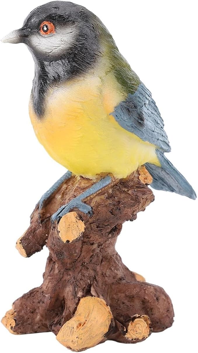 Cute Statues Garden Bird Statue Outdoor Statues On The Stone Ornament Backyard Decor(On the Branches)