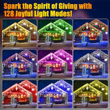 128 Functions 504 LED Christmas Lights - 52FT, 16 Colors, 8 Modes, Timer