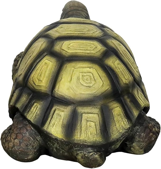 Realistic Turtle Figurine for Garden, Deck, or Indoor Decor – Concrete Tortoise Sculpture with Hand-Painted Shell Detail – Perfect for Landscaping, Pond Areas, or Nature-Themed Home Design