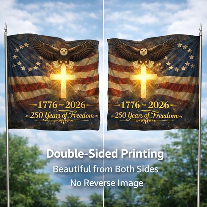 Us 250 Flag – 250th Anniversary USA Double Sided 3-Ply Outdoor Flag, We The People 1776-2026 Patriotic Yard & House Banner for 4th of July (5, 3X5)