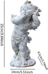 Baoblaze Nordic Angel Garden Statue Sculpture Weatherproof Resin Vintage Figurine Lawn Ornament for Outdoor Yard Porch Poolside Areas, Style B