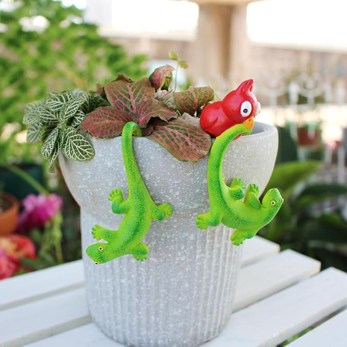 Tortoise Figure Plant Pot Hanger, Turtle Flower Pot Hugger, Resin Tortoise Statue, Funny Pot Huggers for Planters, Cute Climbing Tortoise Flower Pot Hugger, Garden Fence Balcony Patio Yard (BIRD)
