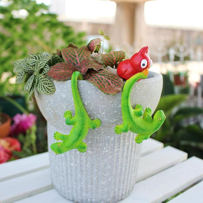 Tortoise Figure Plant Pot Hanger, Turtle Flower Pot Hugger, Resin Tortoise Statue, Funny Pot Huggers for Planters, Cute Climbing Tortoise Flower Pot Hugger, Garden Fence Balcony Patio Yard (BIRD)