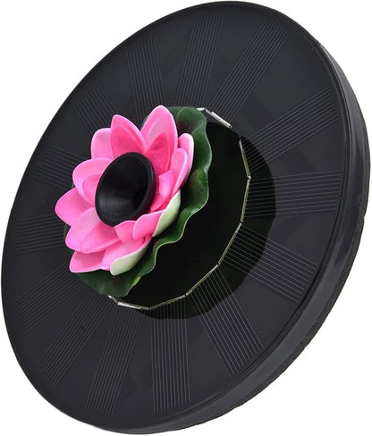 Solar Powered Fountain Water Pump, Floating Mini Solar Fountain with 4 Spray Styles, 16cm Diameter - Environmentally Friendly, Easy Setup, Ideal for Birdbaths Garden Ponds (Lotus 2)