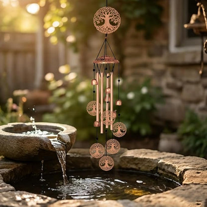 ORIGACH Tree of Life Wind Chimes, Metal Wind Chimes for Outside, Decor for Lawn, Patio, Home, Garden, Large Wind Chime Gifts for Birthday Family & Friends