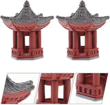 FOMIYES Mini Pagoda Statues 6pcs Japanese Temple Style Resin Desk & Garden Decor