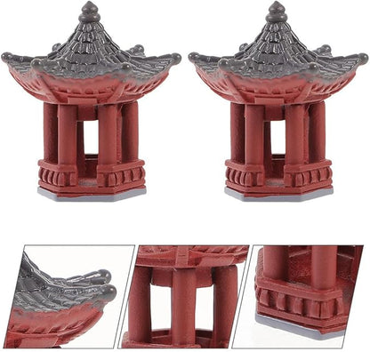 FOMIYES Mini Pagoda Statues 6pcs Japanese Temple Style Resin Desk & Garden Decor