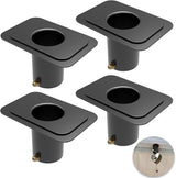 ForoGore 4 Pack Rain Chain Gutter Adapter Black Metal Rain Chain Adapter with Bolt Rain Chain Installation for Rain Chain Outside Gutters Downspout