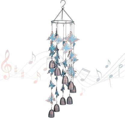 Taman Wind Chime - 30" Butterfly Metal Wind Chimes Valentine's Day Gift for Outside Memorial Sympathy Gift for Home, Outdoor, Yard, Patio,Garden Decor