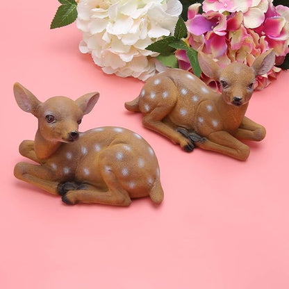 Zerone 2Pcs Garden Statues, Outdoor Decor Lovely and Lifelike Statues, Life Size Outdoor Statues for Outdoor Garden, Yard Decor, Exquisite Ornaments with Premium Materials and Attention to Detail,