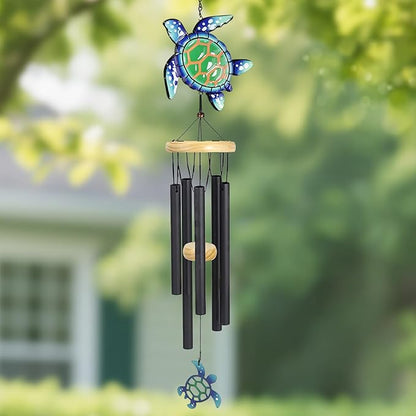 Wind Chimes for Outside Metal Aluminum 41.7" Inches Wind Chime with Turtle Outdoor Decor Large Unique Wind Chimes for Festivals/Birthday for Mom Dad Grandma Home Garden Patio Decor