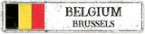 Personalized Belgium Street Sign Belgium Flag Metal Sign Capital City of Belgium Metal Tin Sign Road Wall Art Rustic Country City Indoor & Outdoor Decor for Home Man Cave Door Porch Garden 18x4in