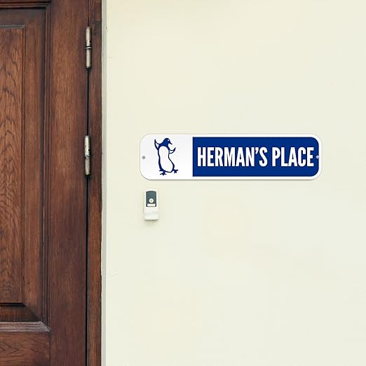 Customize Your Own Blue Street Sign with Penguin Symbol by SmartSign | 6" x 24" 3M EG Reflective Aluminum