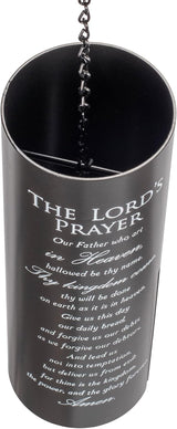 The Lord's Prayer Our Father Who Art in Heaven Black 35 inch Metal Wind Chime