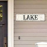 Madcolitote Vintage Lake Wood Sign Lake Custom Street Sign Rustic Wooden Wall Art Farmhouse Wall Decor Kitchen Wall Hanging Signs Wall Sign Home Decor Housewarming Gift 6x24in