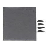 Alomejor Polypropylene Stepping Stone Set with Ground Stake Unique Textured Design Weatherproof Garden Dcor 4 Pack (Grey)
