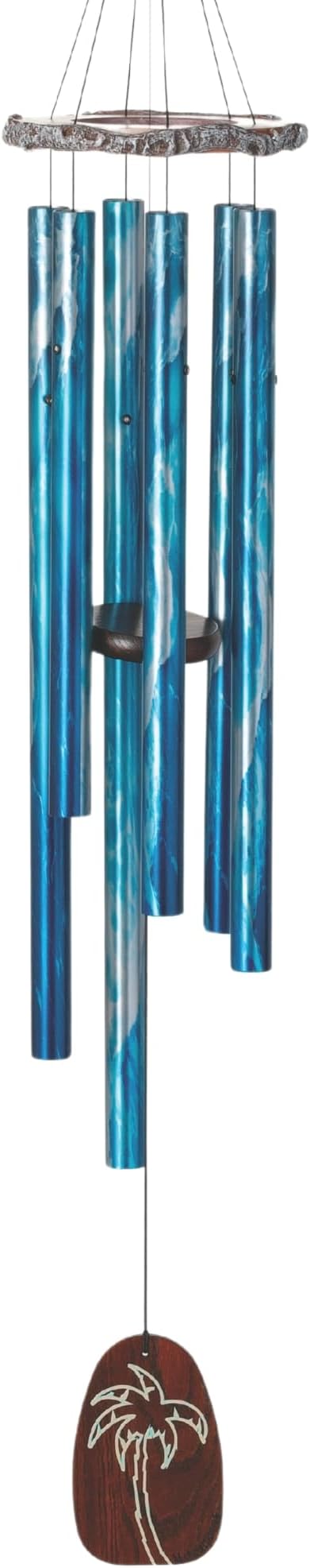 Woodstock Wind Chimes Margaritaville UV Palm Wind Chime Large (40") Multicolored Tropical Chimes for Outside Patio Porch Sunroom or Garden Décor