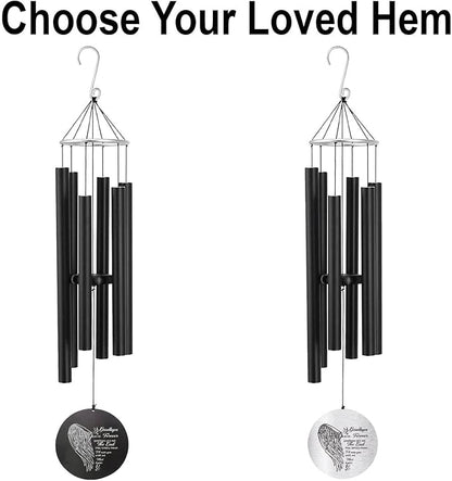 ASTARIN Personalized 30" Bereavement Wind Chimes for Outside, Memorial Gift in Remembrance of a Loved One, Sympathy Gift for Loss of Mother Father Husband, Garden Patio Decor