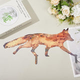 CREATCABIN Metal Fox Outdoor Decor Fox Garden Stakes Rustic 3D Sneaky Animal Art Sculptures Figures Decoration for Patio Lawn Yard Backyard Art Decoration Housewarming Chocolate Color 8 x 15 inch