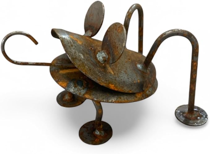 Rusty Garden Frog, Rustic Outdoor Decor, Whimsical Frog Statue, Metal Yard Art