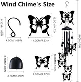 Butterfly Wind Chimes for Outside, Butterfly Gifts for Women Men Mom Grandma Birthday, 37" Windchimes Hanging Outdoors Garden Decor, Home Patio Garden Porch Yard Decorations