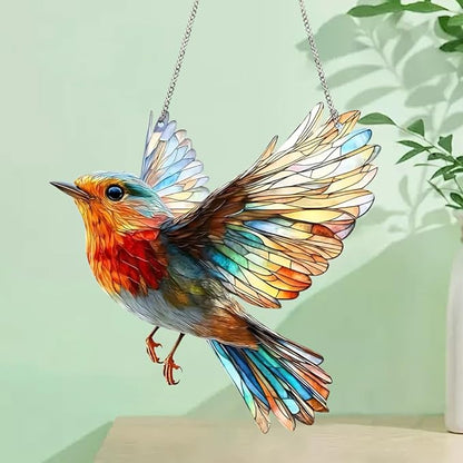 Hummingbird Suncatchers for Windows Hanging Garden Suncatcher Acrylic Window Hanging Panels Decor Gifts for Mom Friend Grandma Wife Housewarming Birthday Home 7.87 * 7.87inc/20 * 20cm