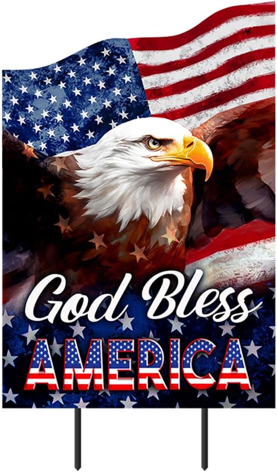 Briarwood Lane God Bless American Eagle Metal Art