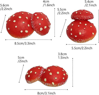 OwMell Glow in The Dark Mushroom, Set of 3 Mushroom Decor Decorations for Garden Yard, Mushroom Tree Decorations Outdoor, Mushroom Statue Figurines, Fairy Garden Decor Accessories - Tree Hugger
