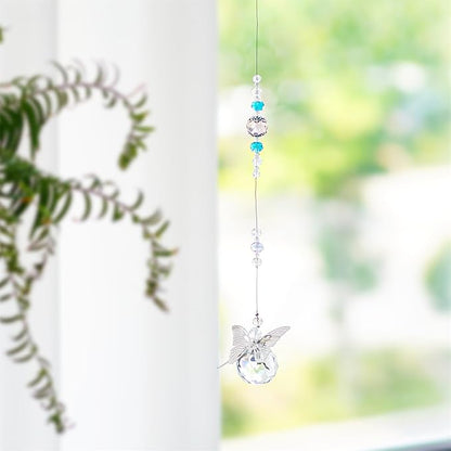 H&D HYALINE & DORA 30mm Handmade Butterfly Crystal Ball Prism Rainbow Maker Hanging Suncatcher Home Decoration