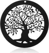 Molain Replacement Wind Catcher, Wind Chime Parts with 16.4FT Nylon Cord Vintage Black Tree Design Sail Replacement Hanging Decoration Ornament