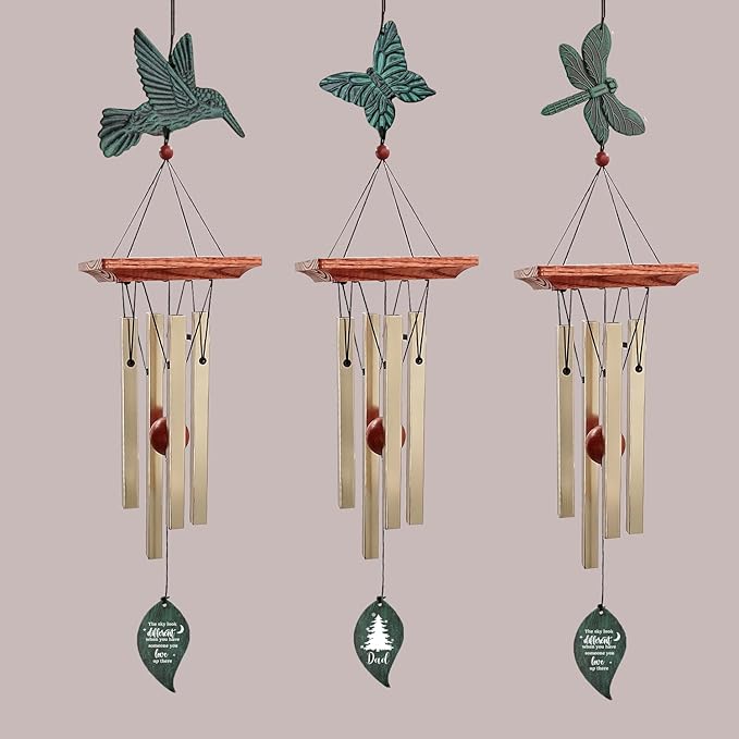 ASTARIN Memorial Custom Wind Chimes for Loss of Loved One, Wind Chimes for Patio Yard Decor, 24'' (Condolences-5)