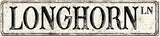 Madcolitote Personalized Longhorn Street Sign Vintage Longhorn Wood Signs Farmhouse Wall Art Rustic Wall Decorations for Living Room Home Decor for Home Bars Clubs Cafes Man Cave Party 4x18in