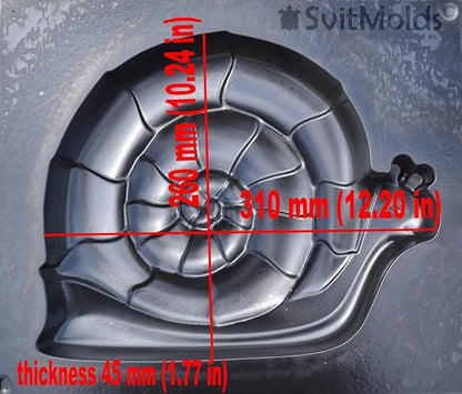 SvitMolds Concrete Mold DIY Snail Stepping Stone Mould Concrete Cement Mould ABC Plastic Pulmonata Garden and Yard Decor Garden Path D74