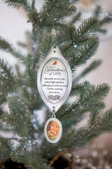 Celebration of Life Sympathy Gift - Cardinal/Bereavement Gift with Photo Charm Ornament