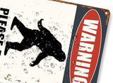 Vintage Bigfoot Tin Sign Funny Sasquatch Metal Sign Gifts For Outdoor Warning Wall Decor 8"x12"