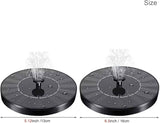 Solar Bird Bath Fountain Pump for Outside,Solar Fountain with 6 Nozzle,Free Standing Floating Solar Powered Water Fountain Pump for Bird Bath, Garden, Pond, Pool, Outdoor 2 Size