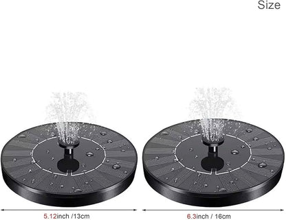 Solar Bird Bath Fountain Pump for Outside,Solar Fountain with 6 Nozzle,Free Standing Floating Solar Powered Water Fountain Pump for Bird Bath, Garden, Pond, Pool, Outdoor 2 Size