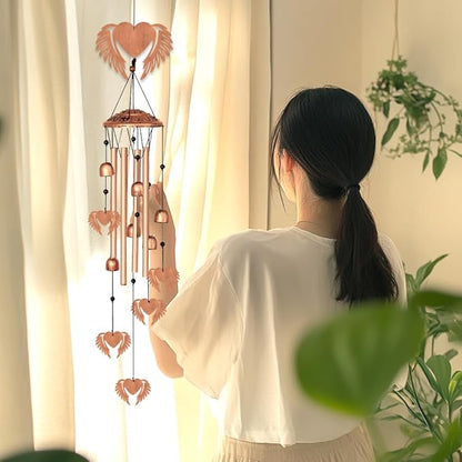 INFUNLY Outdoors Wind Chimes Love Wing Music Wind Chimes Large Aluminium Memorial Wind Chime Inspirational Gift for Women Garden Patio Home Decor
